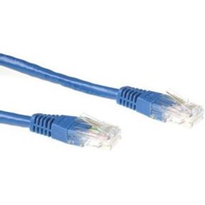 ACT Blauwe 20 meter U/UTP CAT6A patchkabels met RJ45 connectoren