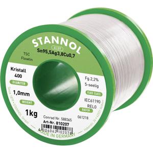 Stannol Ecology TS Soldeertin, loodvrij Spoel Sn95,5Ag3,8Cu0,7 REL0 1000 g 1 mm