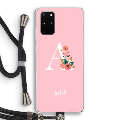 Pink Bouquet: Samsung Galaxy S20 Plus Transparant Hoesje met koord