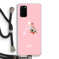 Pink Bouquet: Samsung Galaxy S20 Plus Transparant Hoesje met koord