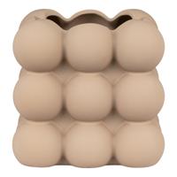 Richard - bloempot - bruin - keramiek - 13,5x13,5x13 cm