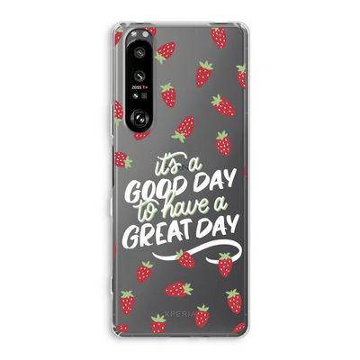 Don't forget to have a great day: Sony Xperia 1 III Transparant Hoesje