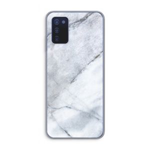 Witte marmer: Samsung Galaxy A03s Transparant Hoesje