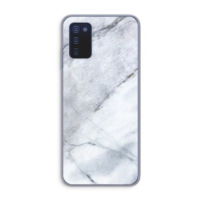 Witte marmer: Samsung Galaxy A03s Transparant Hoesje