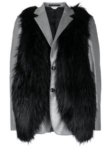 Comme des Garçons Homme Plus blazer à fourrure artificielle - Argent