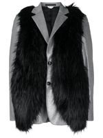 Comme des Garçons Homme Plus blazer à fourrure artificielle - Argent