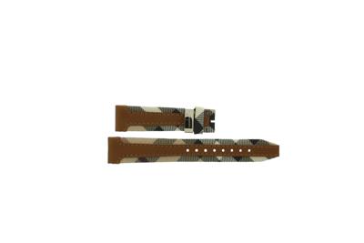Horlogeband Burberry BU9133 Leder Beige 18mm
