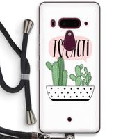 I love cacti: HTC U12+ Transparant Hoesje met koord