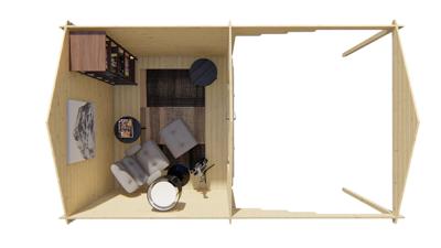 Blokhut - Tuinhuis Georg | 28 mm | vuren Red Class Wood geïmpregneerd