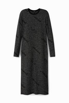 Slim fit gebreide jurk - BLACK - L