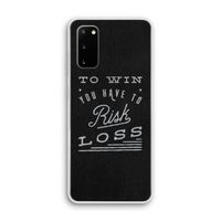 Risk loss: Samsung Galaxy S20 Transparant Hoesje