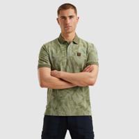 Pme Legend Ppss2504851 Two Tone Pique Printed Poloshirts 6258 Quiet Green