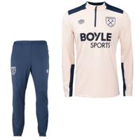 Umbro West Ham United Trainingspak 1/4-Zip 2025-2026 Beige Blauw