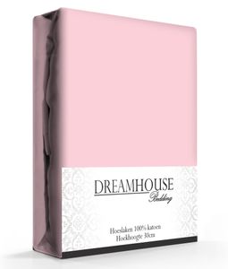 Dreamhouse Hoeslaken Katoen Roze-200 x 220 cm