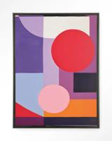 Urban Cotton Wandkleed 'Attraction' 145 x 190cm in Floating Frame - black