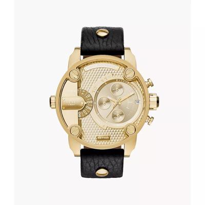 Diesel heren zwart lederen DZ7363 quartz horloge