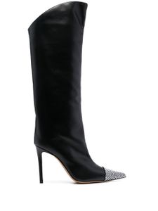 Alexandre Vauthier bottes à ornements en cristal 115 mm - Noir