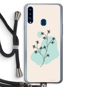 Love your petals: Samsung Galaxy A20s Transparant Hoesje met koord