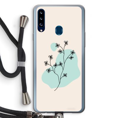 Love your petals: Samsung Galaxy A20s Transparant Hoesje met koord