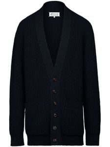 Maison Margiela cardigan Donegal à col v - Bleu
