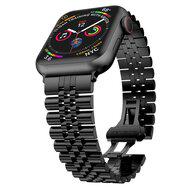 Metalen schakelband - Zwart - Geschikt voor Apple watch 38mm / 40mm / 41mm - thumbnail