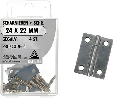 Scharn schr 24x22mm gegalv 4st - Deltafix