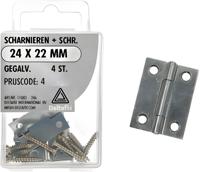 Scharn schr 24x22mm gegalv 4st - Deltafix