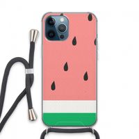 Watermeloen: iPhone 13 Pro Max Transparant Hoesje met koord