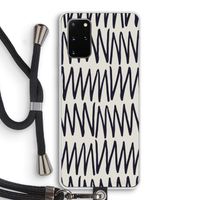 Marrakech Zigzag: Samsung Galaxy S20 Plus Transparant Hoesje met koord