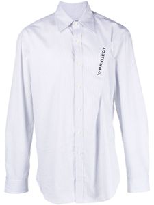 Y/Project chemise en coton à logo brodé - Blanc