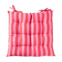 Zitkussen streep - rood/roze - 40x40 cm