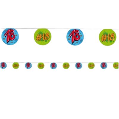 Verjaardags versiering 18 jaar blauw/groen