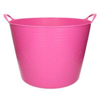 Flexibele kuip - 40 liter - roze - kunststof - D45 cm - emmer - wasmand