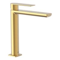 Wastafelkraan Tres Loft | Opbouw | Mengkraan | Hoog model | 1-hendel | Rond | 24k Goud mat