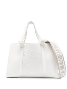 Versace Jeans Couture sac cabas en cuir à logo embossé - Blanc