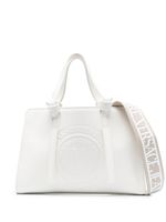 Versace Jeans Couture sac cabas en cuir à logo embossé - Blanc