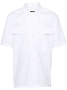 Jil Sander chemise en coton à manches courtes - Blanc