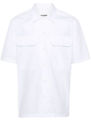 Jil Sander chemise en coton à manches courtes - Blanc