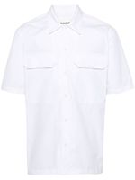 Jil Sander chemise en coton à manches courtes - Blanc