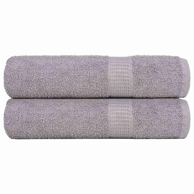 VidaXL Douchehanddoeken 2 st 70x140 cm 360 g/m² 100% katoen grijs