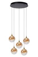 Lucide GISELA - Hanglamp - Ø 48 cm - LED Dimb. - 5x3,8W 2700K - Amber | Premium