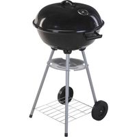 ProGarden Kogelbarbecue op wielen - Zwart - 46x82cm