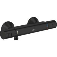 Thermostatische douchemengkraan - GROHE Precision Start - 345942430 - Mat zwart - Opbouw wandmontage - Waterbesparend - thumbnail