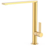 Keukenkraan Tres Top | Opbouw | 360° Draaibaar | Mengkraan | 1-hendel | Rond | 24k Goud mat
