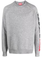 Diesel K-Saria logo-embroidered jumper - Gris