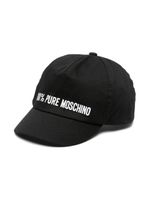 Moschino Kids casquette en coton à logo imprimé - Noir - thumbnail