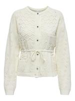 Only Onlelke Life Ls Cardigan Cc Knt Vest 4976277 Birch Silver Heart Button