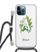 Green Brush: iPhone 13 Pro Max Transparant Hoesje met koord