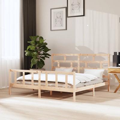 Bedframe massief grenenhout 200x200 cm