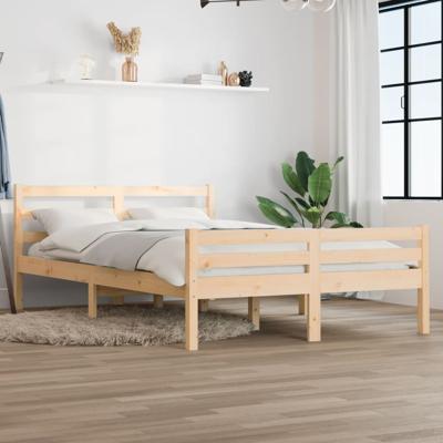 Bedframe zonder matras massief hout 140x200 cm